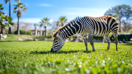zebra in the grass