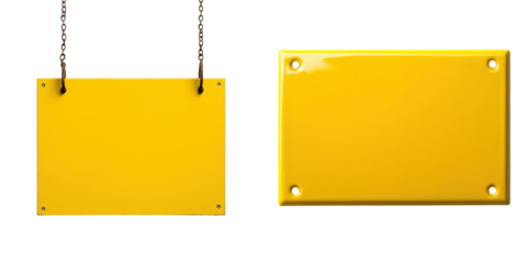 Bright Yellow Blank Signs for Custom Messages and Advertisements