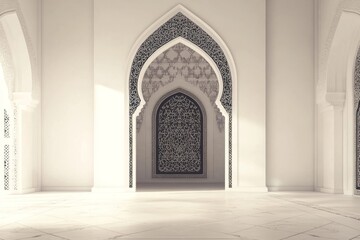 Serene Islamic Architecture: Intricate Details and Tranquil Ambiance