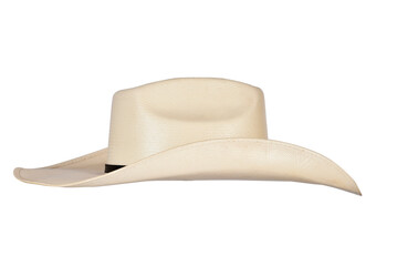 cowboy style hat straw hat with black ribbon isolated on white background, straw hat for women and...