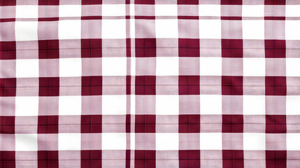 Red and white checkered fabric texture background for design