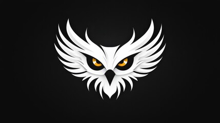 A sleek and modern owl icon, with bold lines and minimalist features, evoking wisdom and tranquility in a simple design.