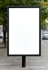 An image of a giant empty billboard on the road