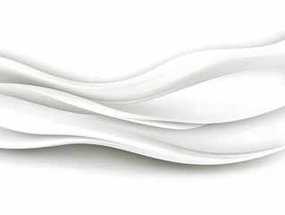 Obraz premium Abstract white waves, flowing background