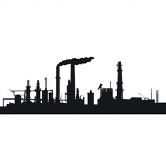 Naklejka premium Vibrant cityscape reflection at sunrise with autumn colors skyline silhouette 