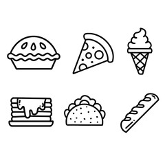 food icons set