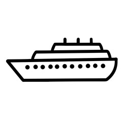 cruise ship vector illustration