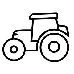 tractor on a white background, icon vector illustration