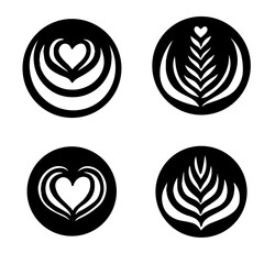 Coffee set icon illustration