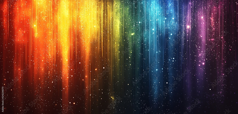 Wall mural a multicolored gradient with noise and bright yellow highlights, adding a playful and vibrant touch 
