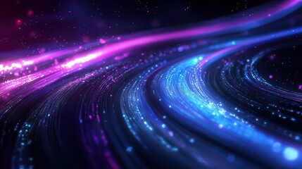 Obraz premium Digital Data Flow Illustration Representing Business and Technology Integration