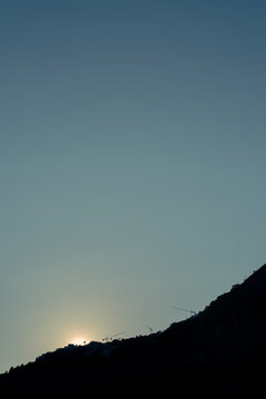 Mountain slope silhouette