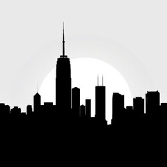 Fototapeta premium Mountain peaks in all their glory skyline silhouette 