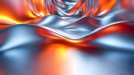 A photorealistic image of a metallic object with a reflective surface, showcasing intricate details and light. It exudes luxury and a futuristic vibe, ideal for premium products or tech ads.