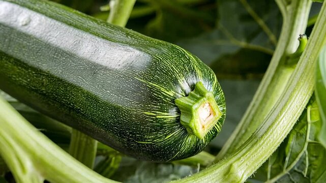 Fresh zucchini with smooth surface, isolated on white.