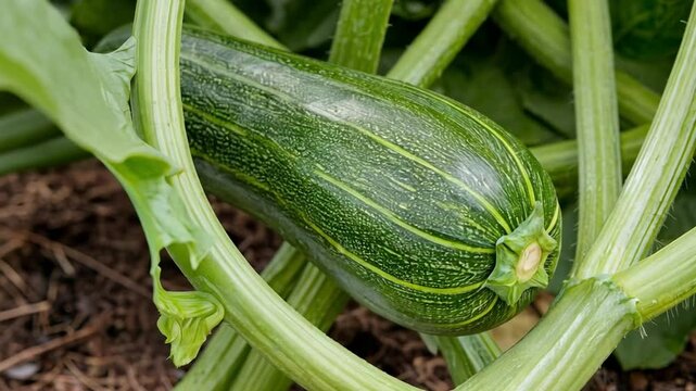 Fresh zucchini with smooth surface, isolated on white.