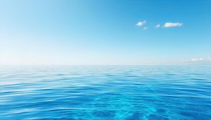 Obraz premium Serene Ocean Scene Under a Clear Blue Sky