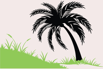 Obraz premium palm tree vector illustration