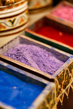 Colorful spices in marrakech