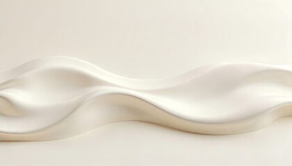 Obraz premium Abstract White Wave Form Soft Creamy Texture