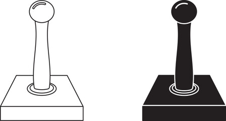 outline silhouette joystick icon set