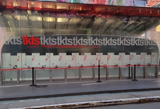 TKTS Discount Booth Times Square, New York City, USA, sells affordable tickets to Broadway and Off-Broadway shows. It is fan-favorite ticket hub in the heart of Times Square.