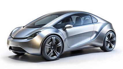 Naklejka premium Silver Electric Concept Car