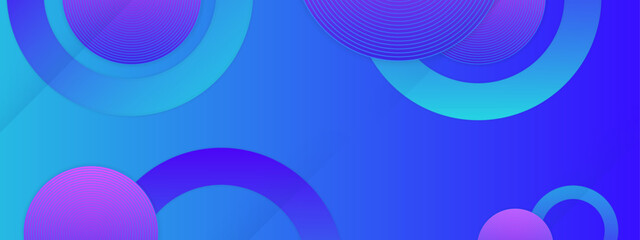 Blue gradient geometric background  with circular shapes for modern design, graphic presentations, and artistic creativity projects