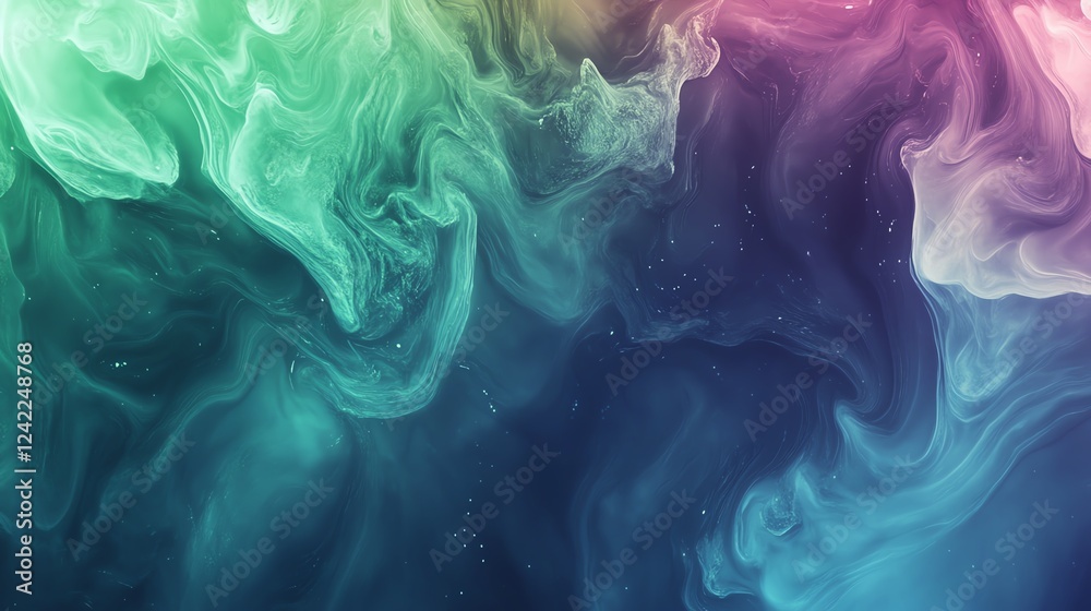 Poster swirling abstract colorful patterns create a vibrant and dynamic visual experience in a digital artw