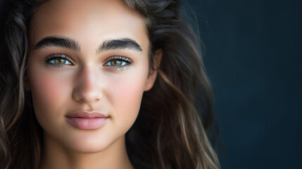 Obraz premium Close-up Portrait of a Beautiful Woman