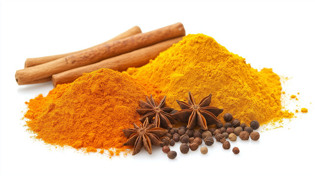 Colorful Spices and Herbs Closeup