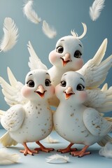 Obraz premium very beautiful dove. pictures of doves for paintings on walls and rooms. letter envelope