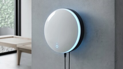 Modern Minimalist Wall Mounted Device with LED Light Feature