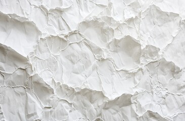 Fototapeta premium Crumpled white paper texture background (1)