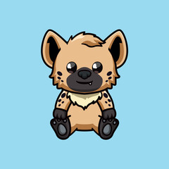 Hyena Cartoon Chibi Vector