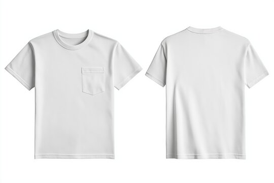 White T-Shirt Mockup Front & Back, Studio
