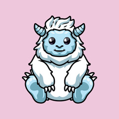 Yeti Cartoon Chibi Vector