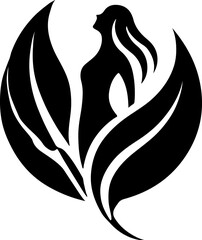 vector illustration sketch icon logo image mascot abstract modern silhouette of people for future technology based company 