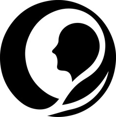 vector illustration sketch icon logo image mascot abstract modern silhouette of people for future technology based company