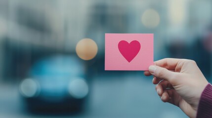 World Compliment Day concept. A Heartfelt Gesture Brightens a Stranger s Day with a Thoughtful Compliment Card