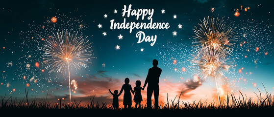 fireworks on the beach night sky independence day background