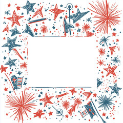 Obraz premium 4th july independence day background a festive yet minimalist frame with star and stripes 