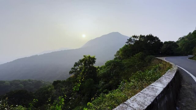 View of the mountains in Western Ghats of karnataka