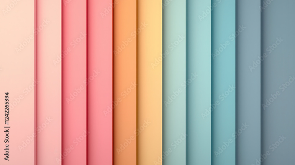 Poster Luminous pastel gradient background with soft colors and smooth texture, creating serene and airy atmosphere. Perfect for design projects and creative inspiration