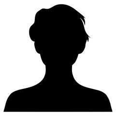 People avatar silhouette person portrait vector