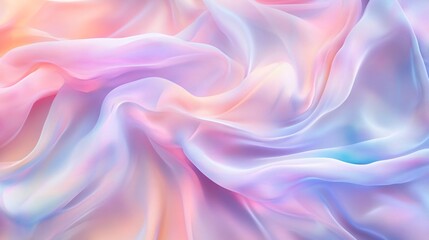 Obraz premium Flowing fabric in pastel colors forming abstract shapes