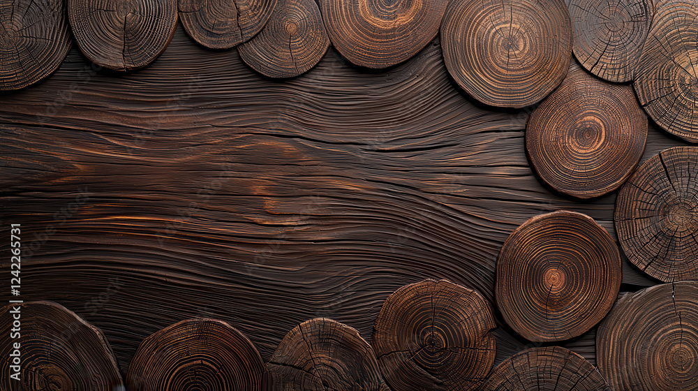 Fototapete mesmerizing wood grain pattern featuring tree growth rings and textured surfaces creates rustic and 