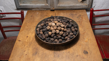 Black walnuts  on table