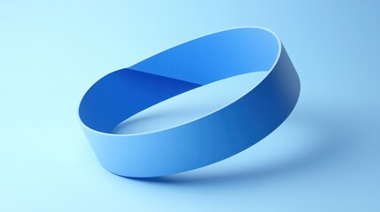 Single light blue wristband mockup, isolated.