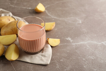 Potato milk, concept of fresh and healthy drink